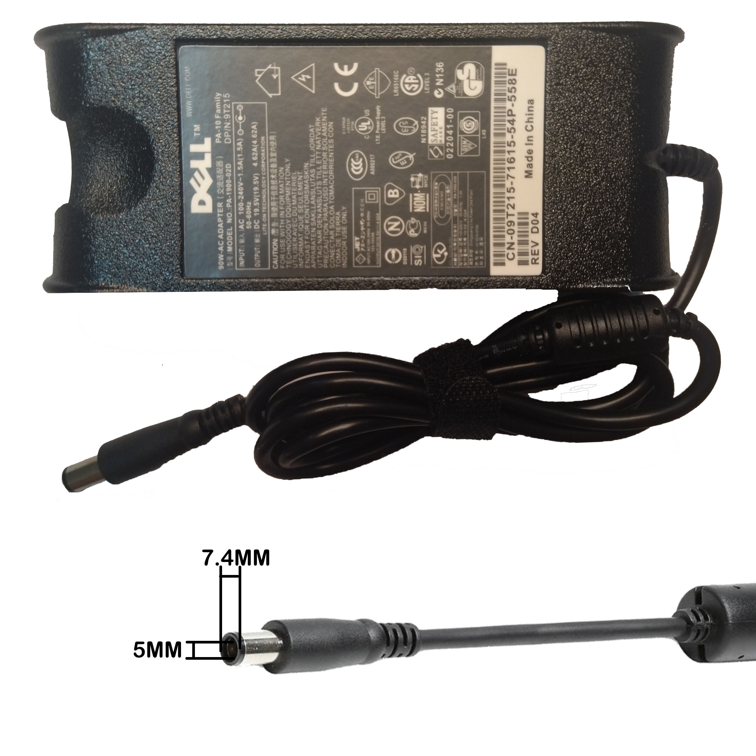 1002-1018 DELL Adapter 19.5V 4.62A (7.4*5.0) FAT 90W - Image 1