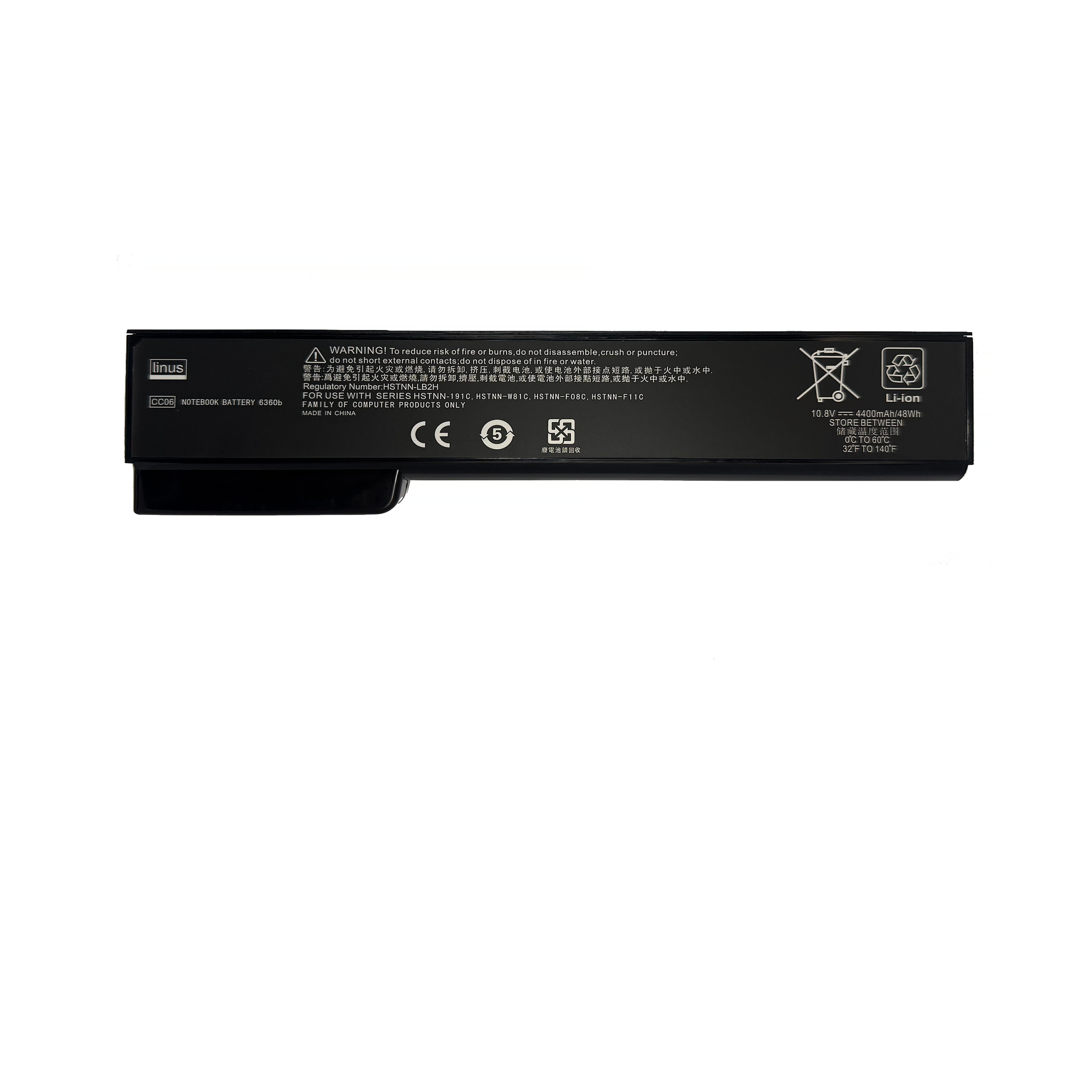 102001008 HP BATTERY 8460W CC06 6CELL 4400MAH - Image 1