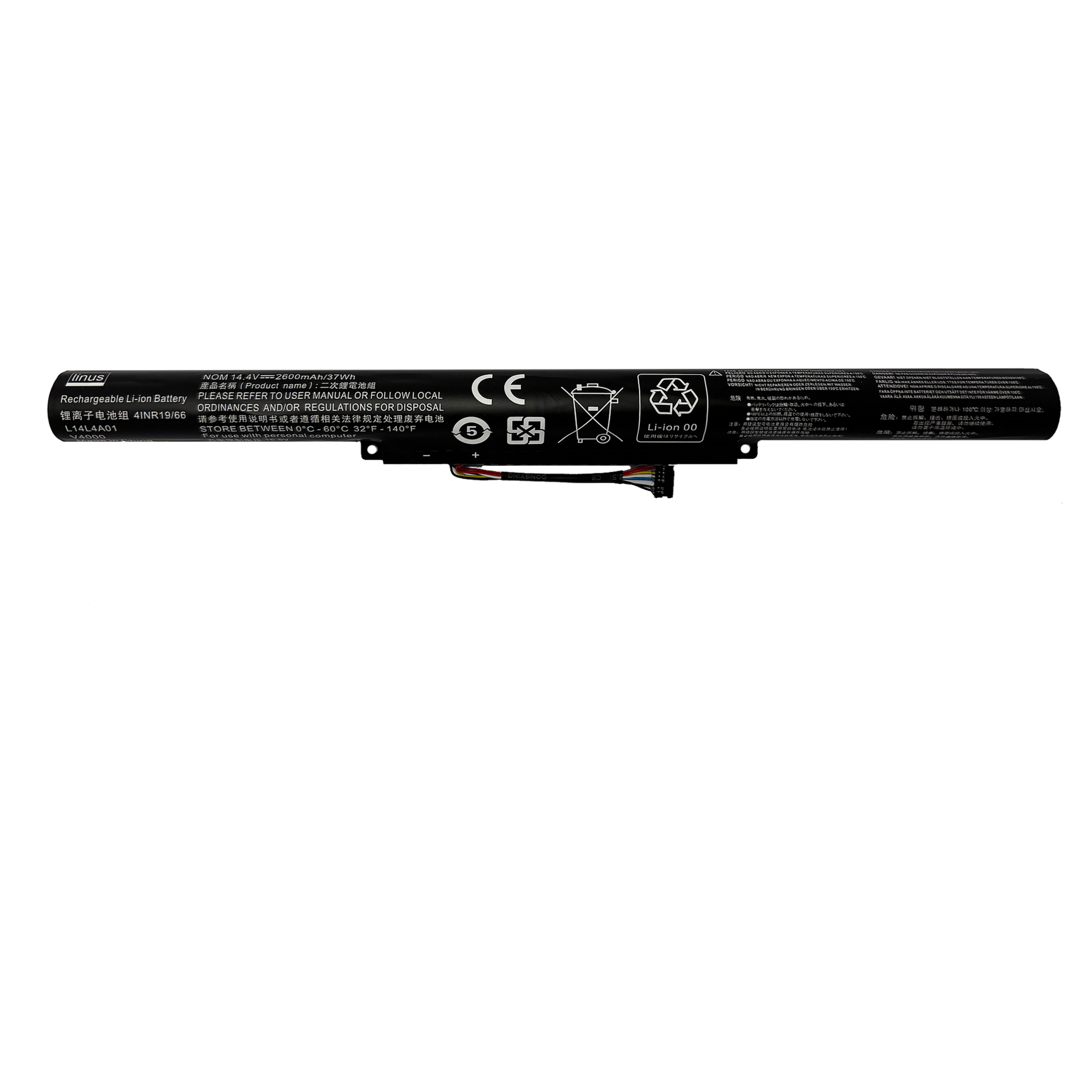 102007012 LENOVO BATTERY IP500 Z51-70 L14S4A01 4CELL 2600MAH - Image 1