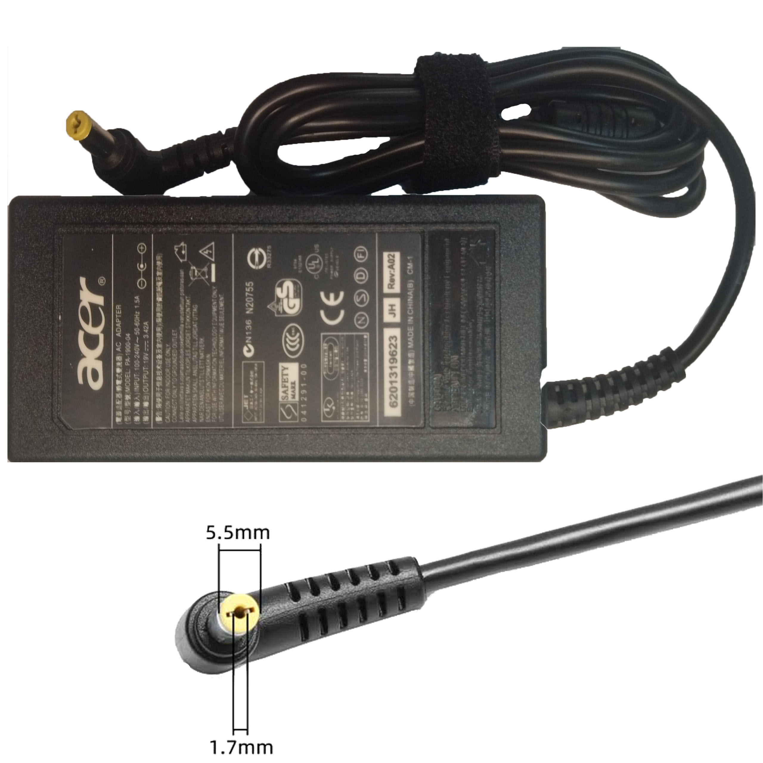 3001 ACER Adapter 19V 3.42A (5.5*1.7) 65W - Image 1