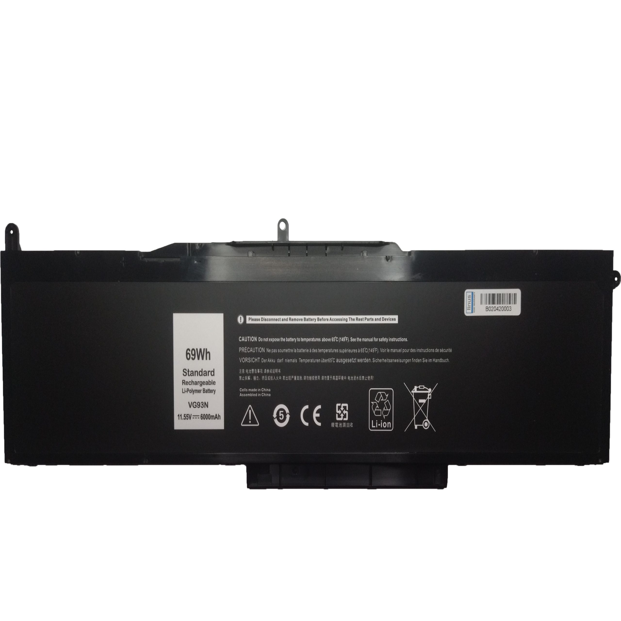 Precision 3520 Rtc Battery DELL BATTERY Dell Precision 15 3520 VG93N 6000MAH - فروشگاه اینترنتی پی ...