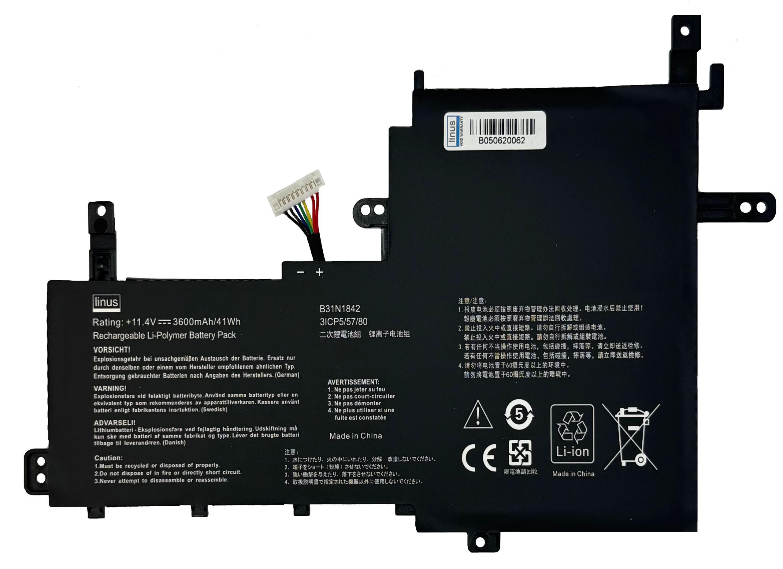 1842 ASUS BATTERY K513-M513-X513 B31N1842